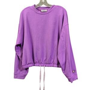 Champion Cropped Sweatshirt Purple/Lavender Women's Medium